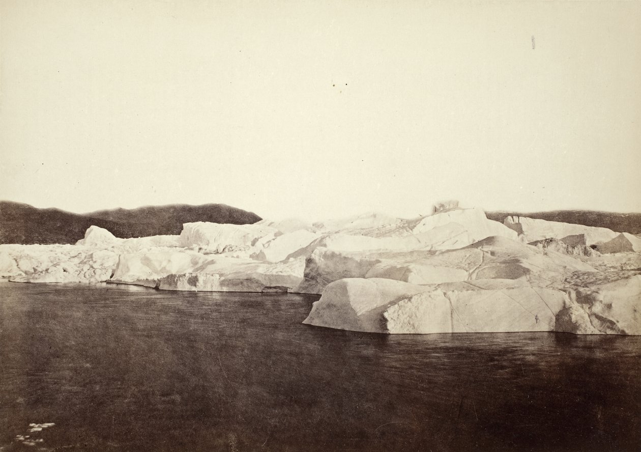 De door ijsbergen geblokkeerde kust nabij Julianes Haab (#122) door William Bradford