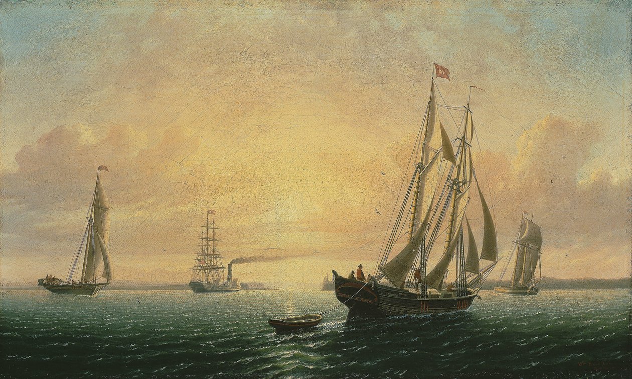 De schoener Jane van Bath, Maine door William Bradford