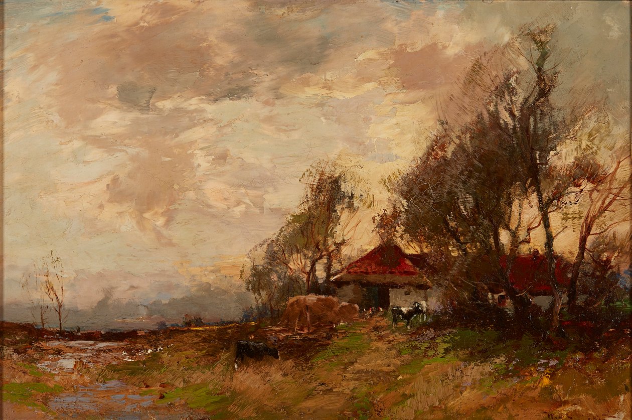 Een boerderij door William Bradley Lamond