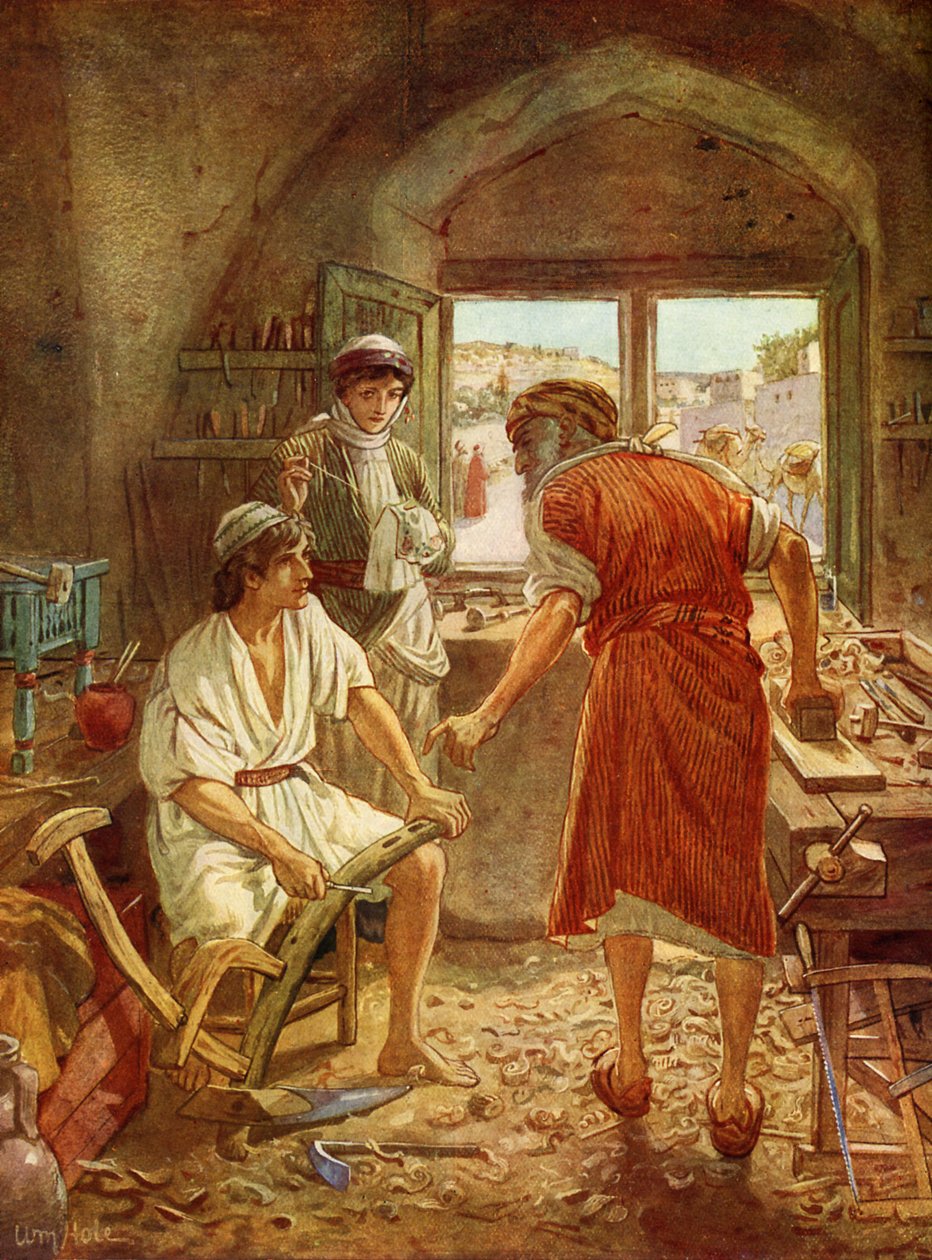 Jezus als jonge man - Bijbel door William Brassey Hole