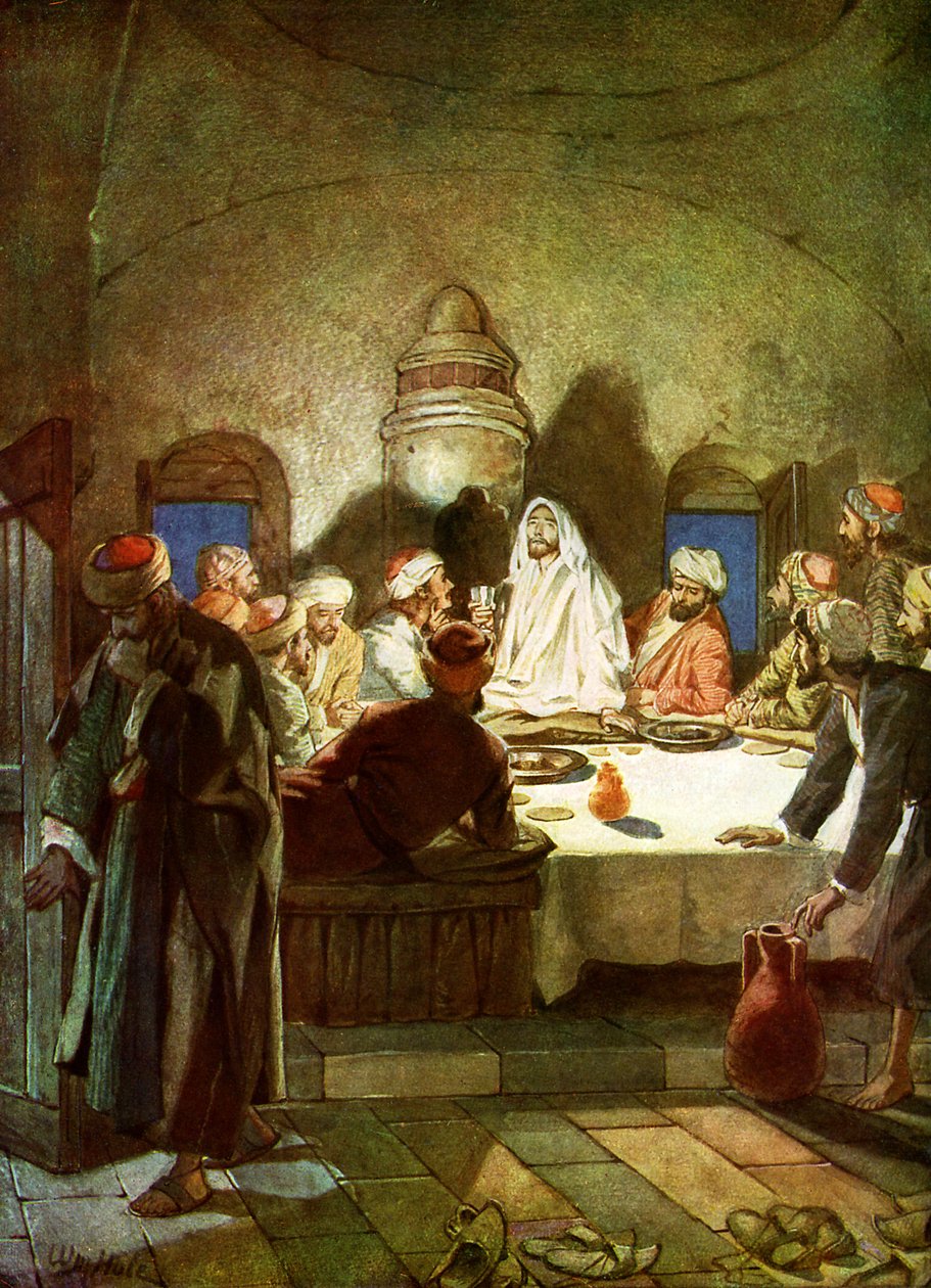 Jezus vertelt zijn discipelen dat hij verraden zal worden door William Brassey Hole