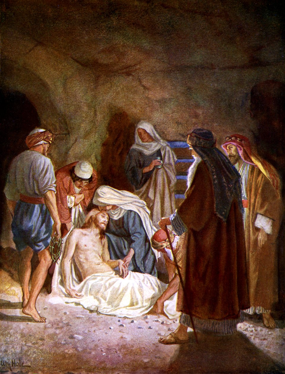 Jozef van Arimathea verwijdert het lichaam van Jezus door William Brassey Hole