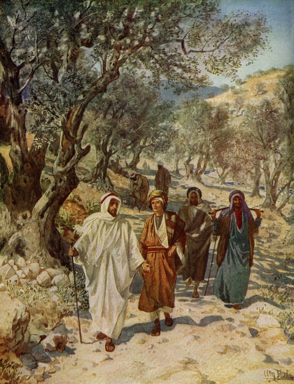 Filippus en Nathanaël worden discipelen van Jezus - Bijbel door William Brassey Hole
