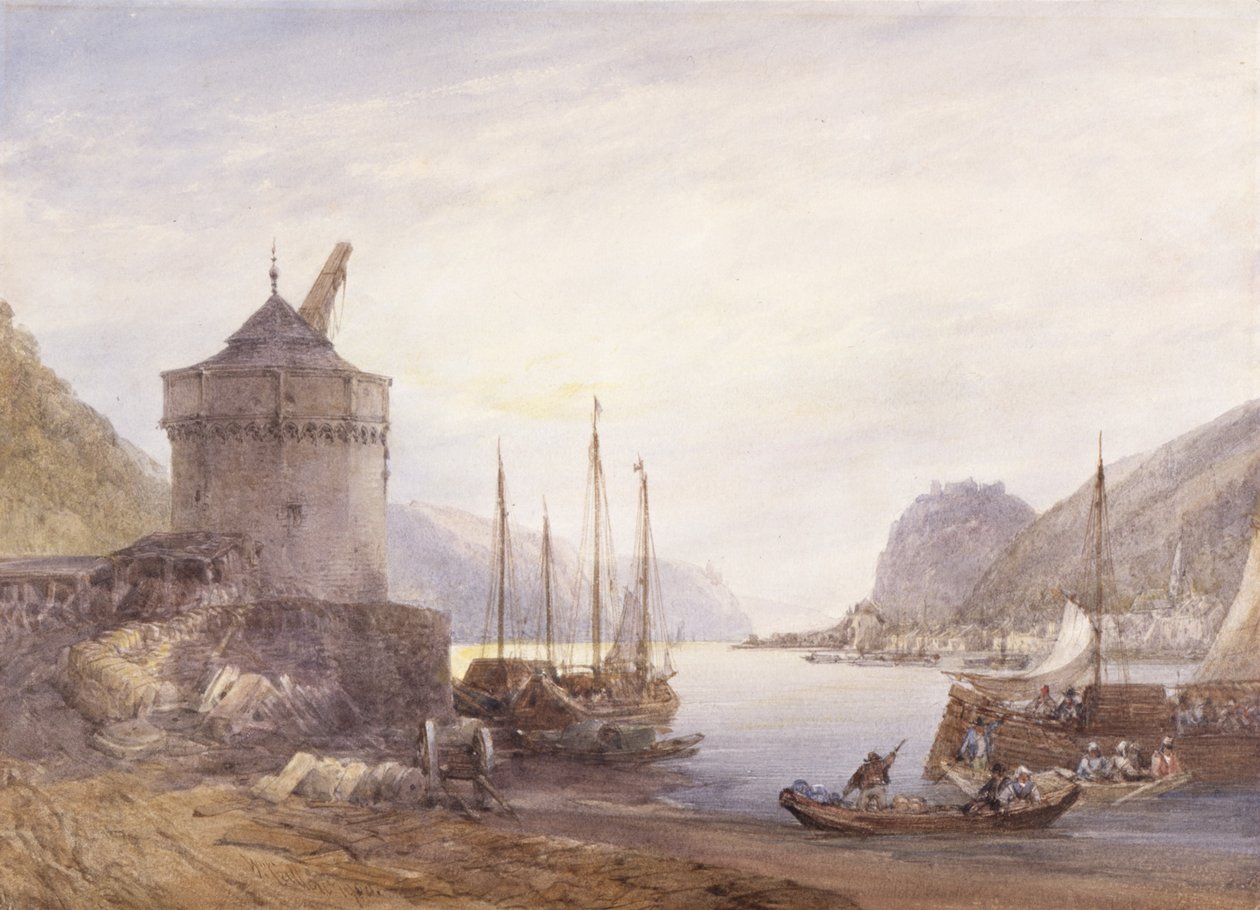 Andernach aan de Rijn door William Callow