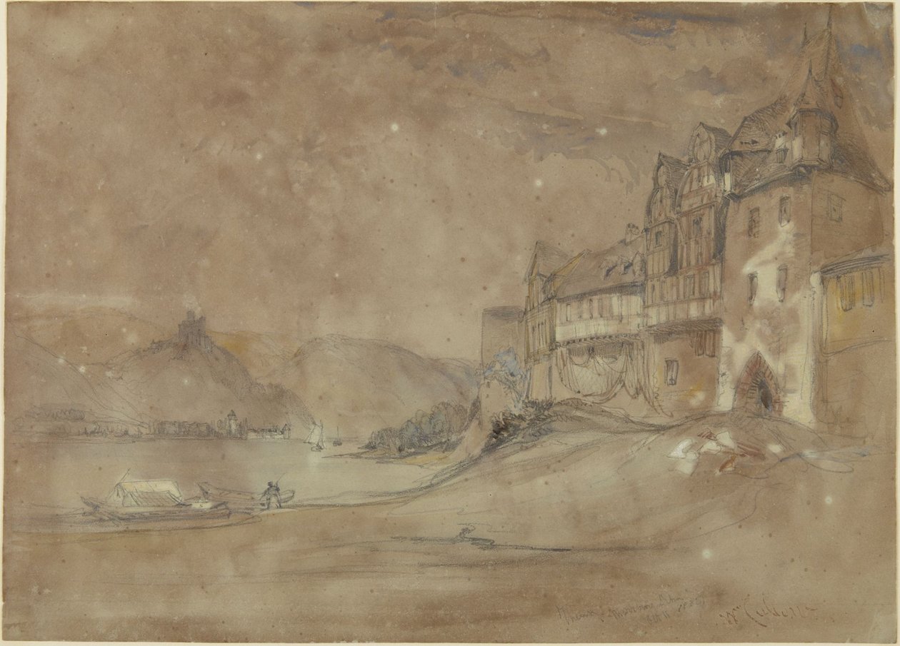 Kasteel Marksburg, Rhens door William Callow