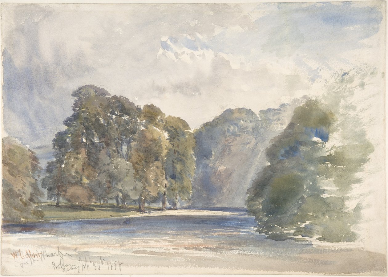 Aan de Wharfe, Bolton Abbey door William Callow