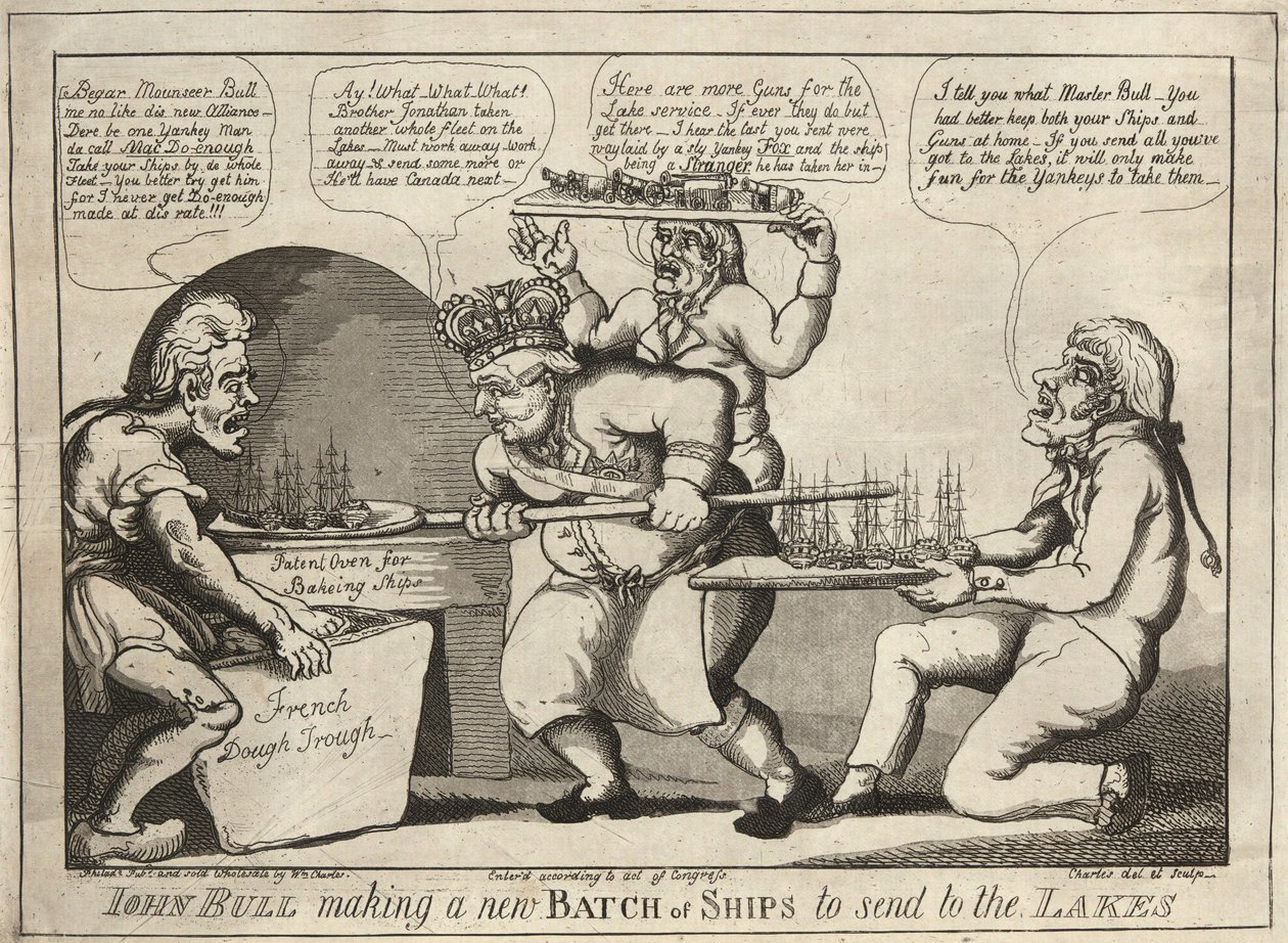 John Bull maakt een nieuwe partij schepen om naar de meren te sturen door William Charles