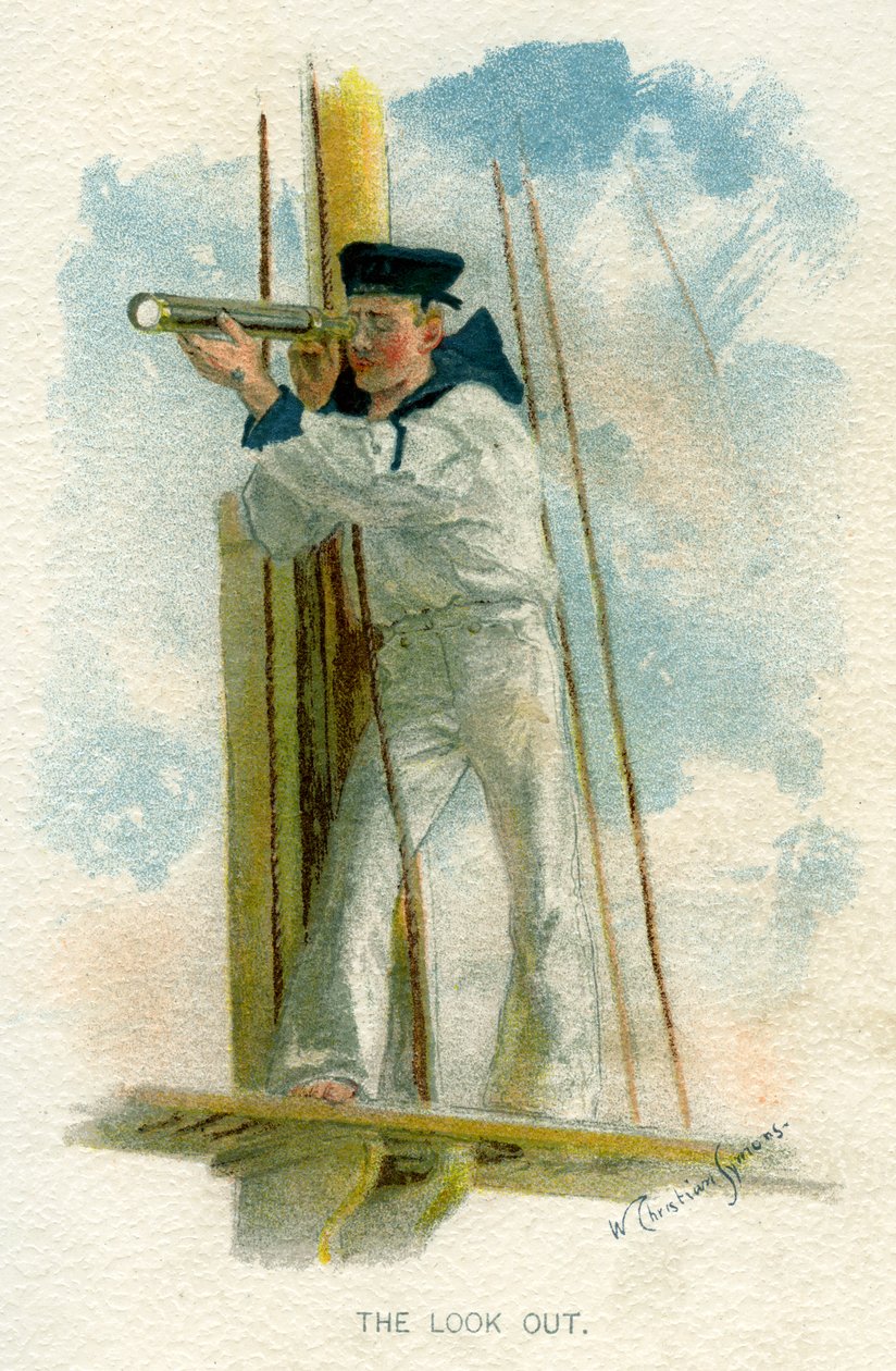 De uitkijk, ca. 1890-1893 door William Christian Symons