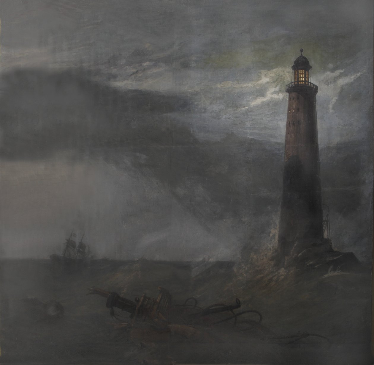 Act drop voor The Lighthouse, 1855 door Clarkson Frederick Stanfield