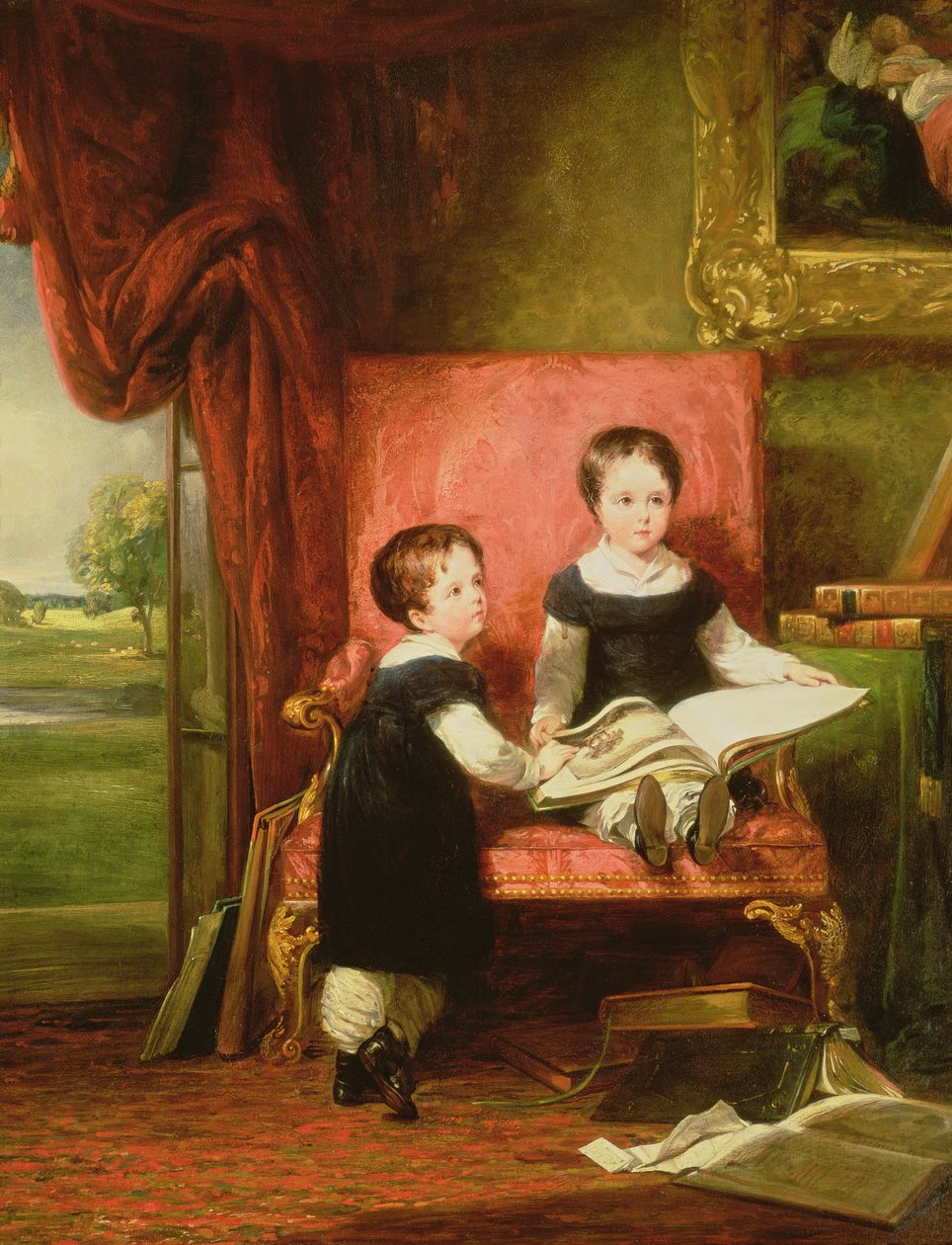 Lord Charles en Lord Thomas Pelham Clinton door William Collins