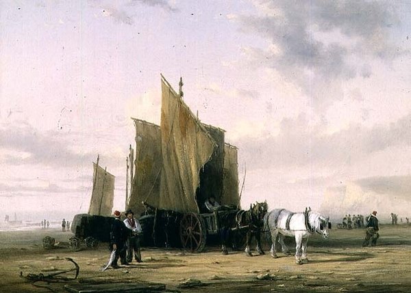 Aan de kust bij Yarmouth (een van een paar) door William Collins