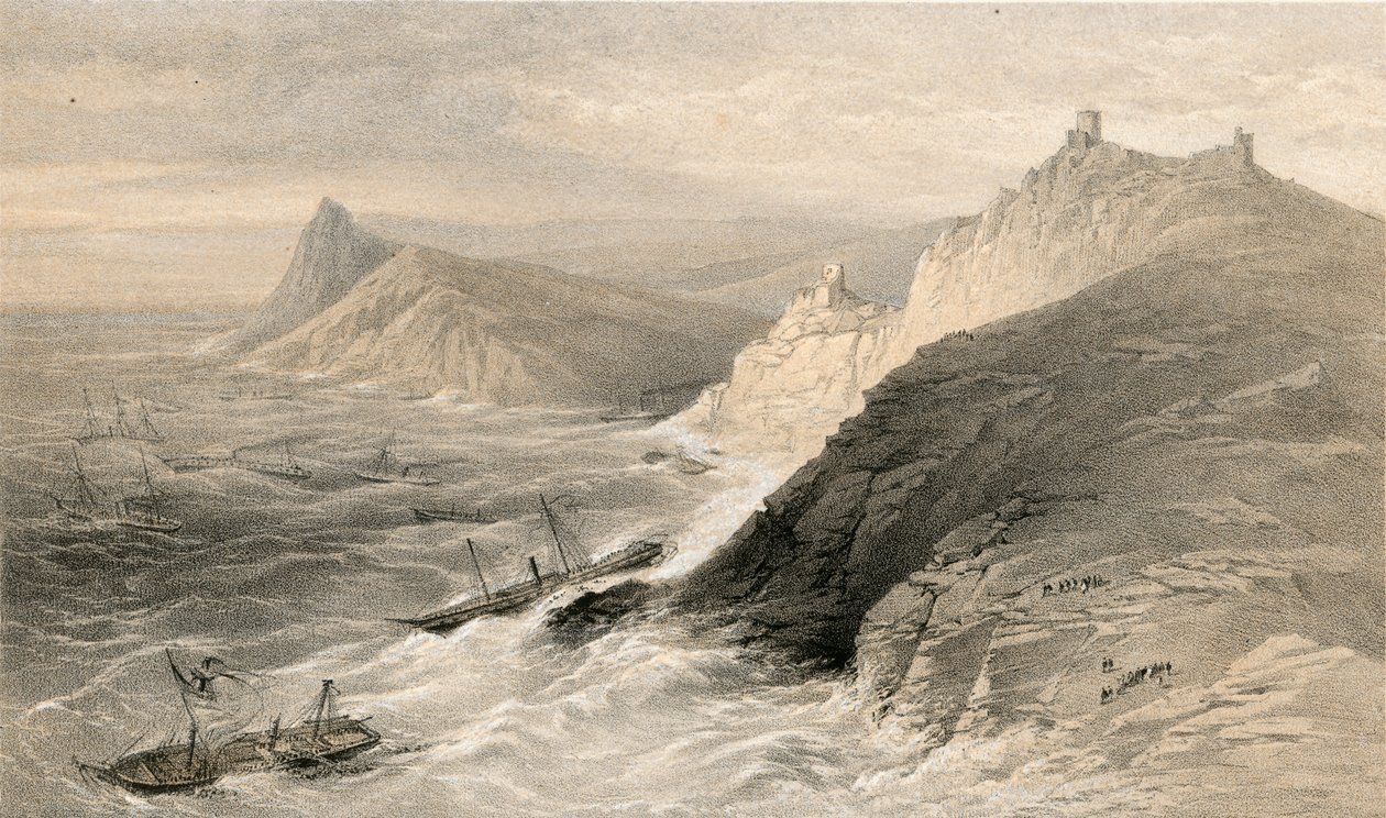 De storm voor de haven van Balaklava door William 
