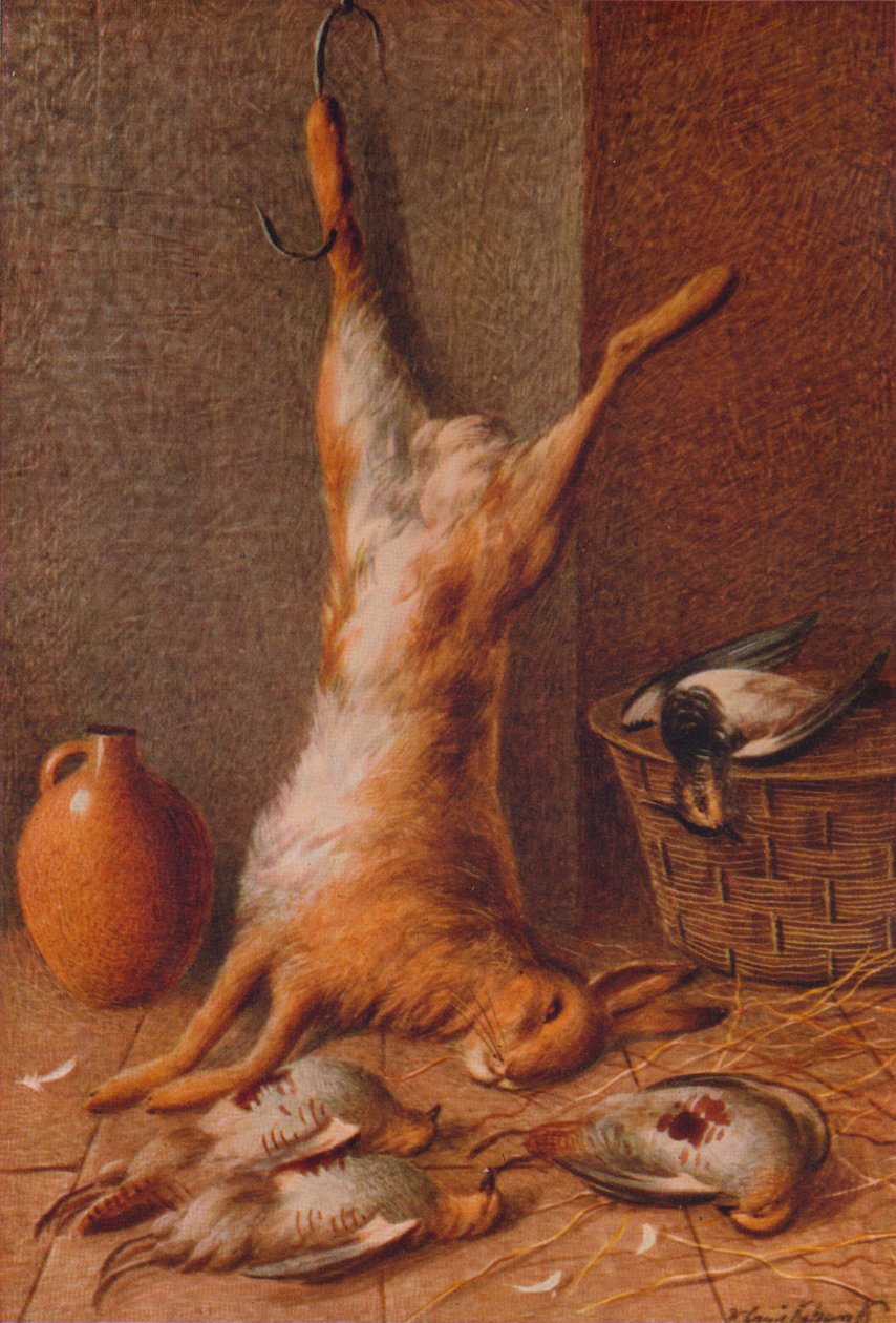 Stilleven met haas, ca. 1895 door William Cruikshank