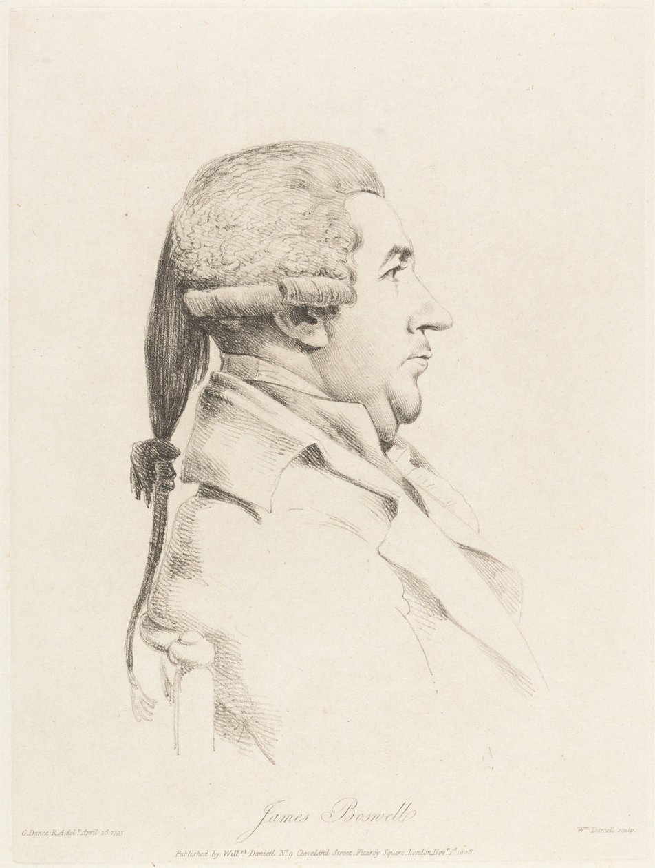 James Boswell door William Daniell