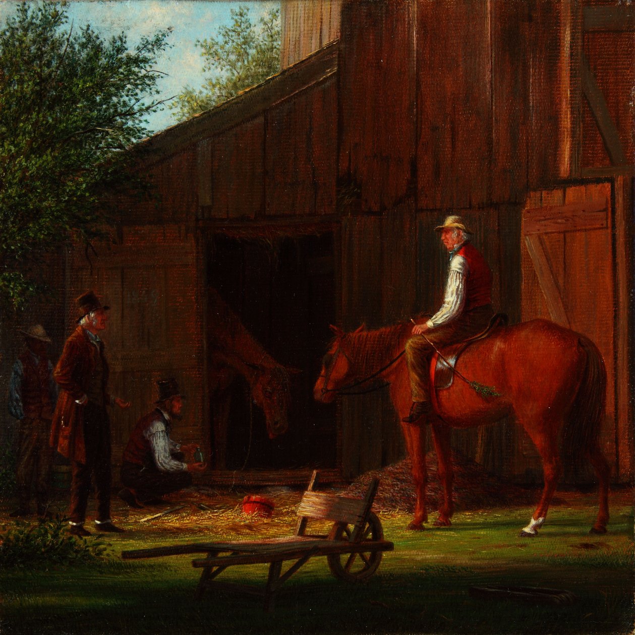 Het zieke paard 1869 door William Davis