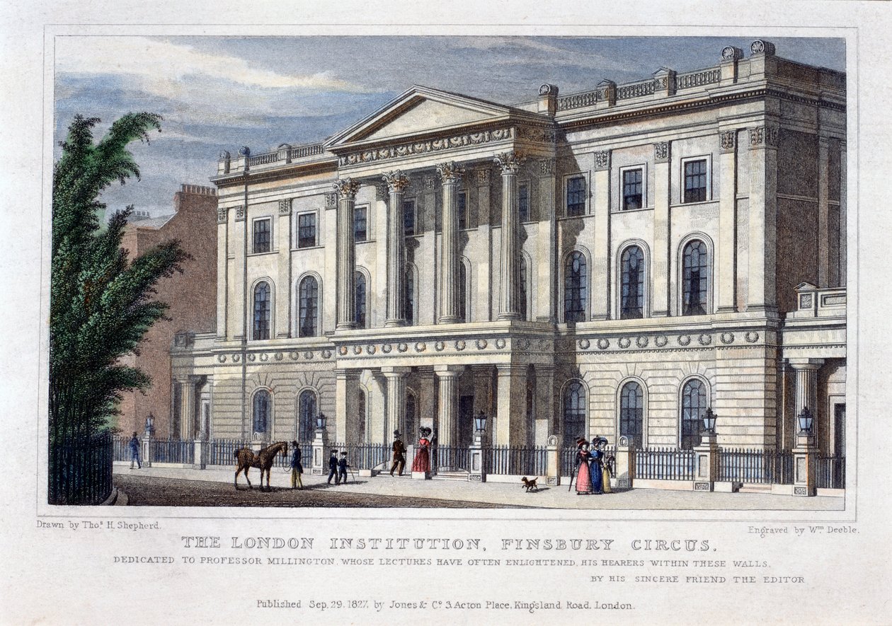 De London Institution, Finsbury Circus, Londen door William Deeble