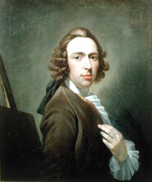 Zelfportret, ca. 1750 door William Delacour