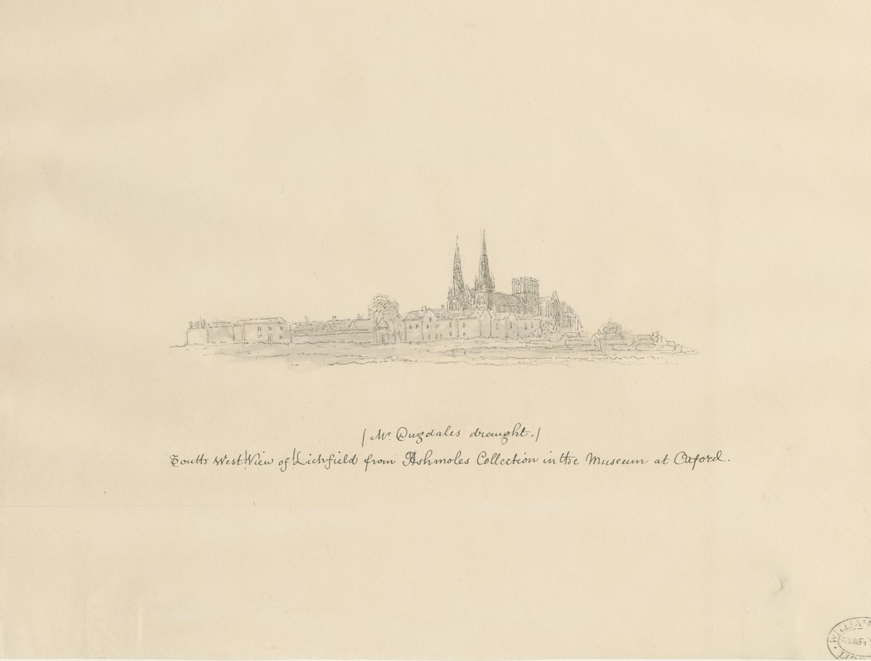 Lichfield Kathedraal - Zuidwest Uitzicht door William Dugdale