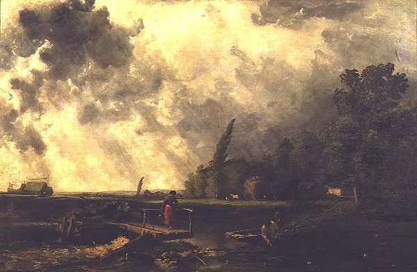 Scène aan de Oevers van de Medway - Een Stormachtige Dag door William Edward Dighton