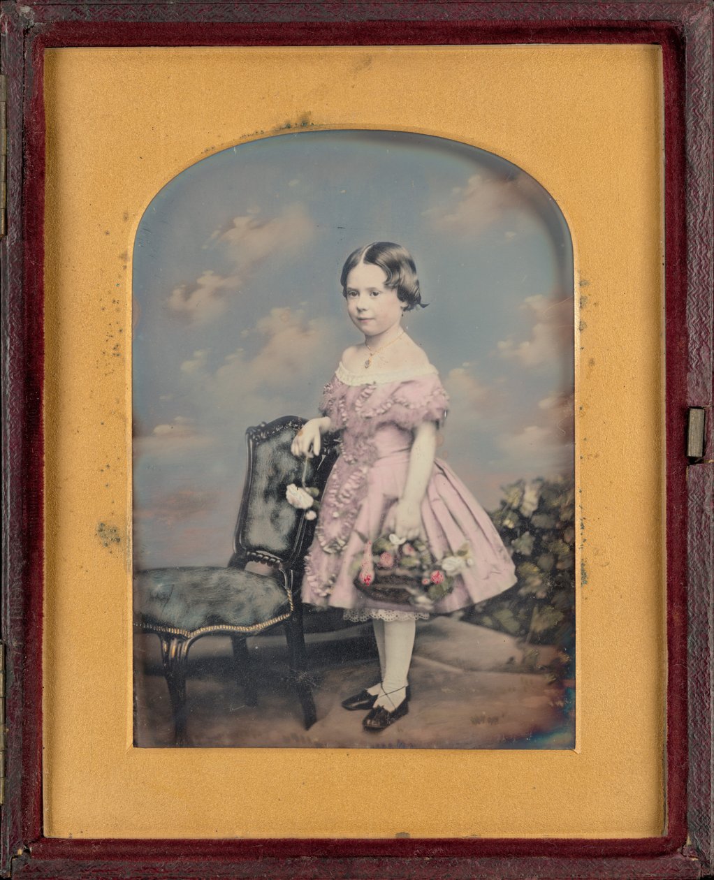 Portret van een meisje,c. 1852 (foto) door William Edward Kilburn