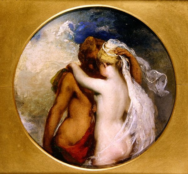 Nimf en sater door William Etty