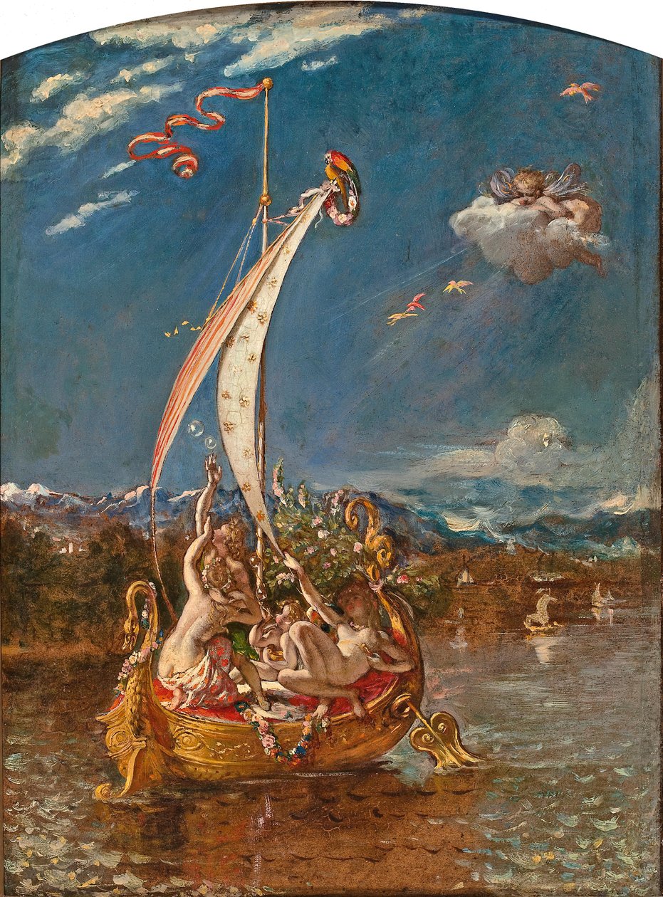 Studie voor jeugd aan de boeg en plezier aan het roer door William Etty