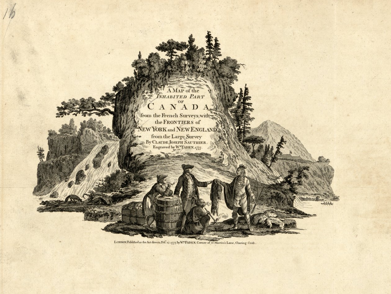 Indianen in de Bont Handel in Canada, 1777 door William Faden