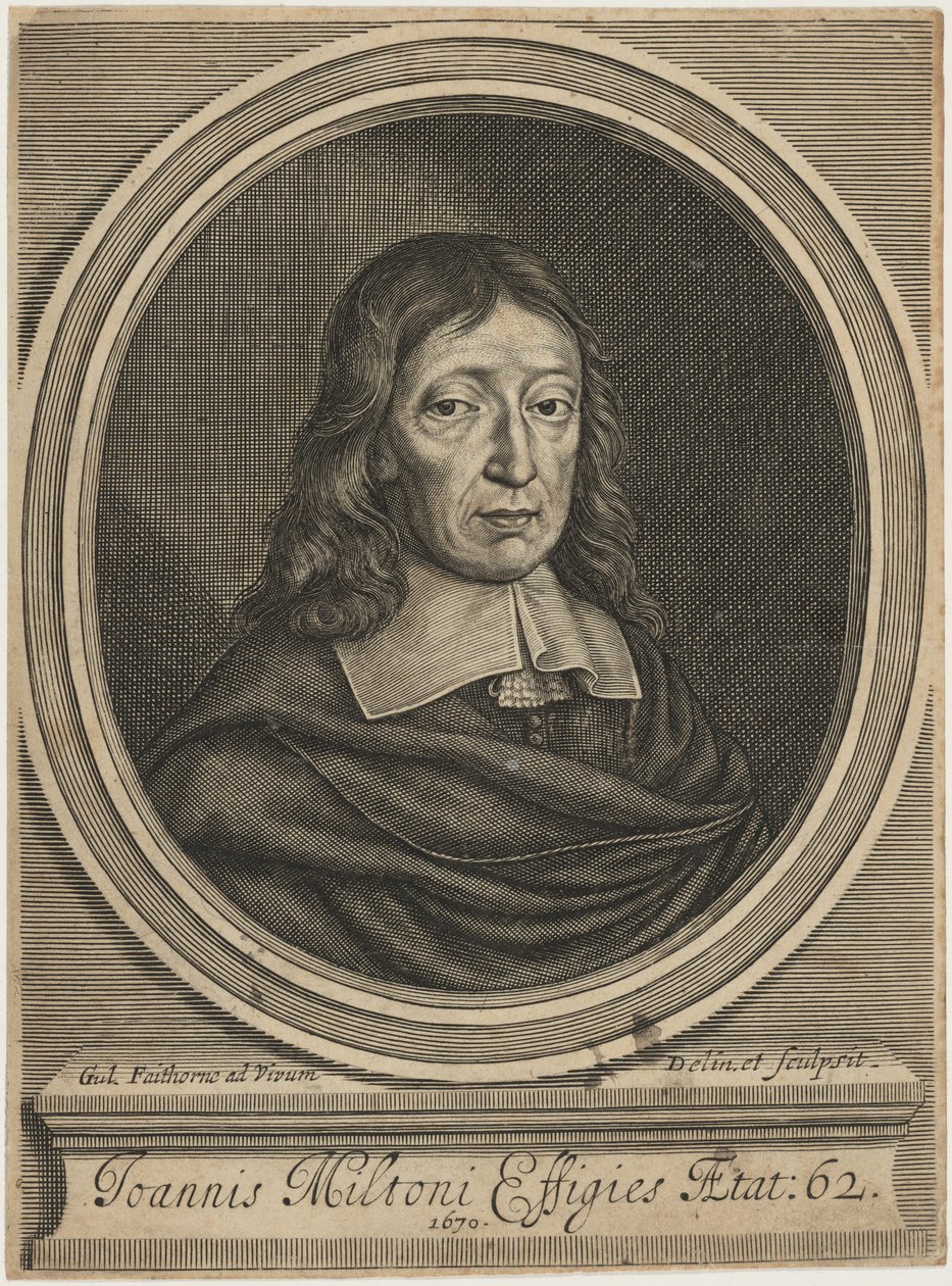 John Milton door William Faithorne
