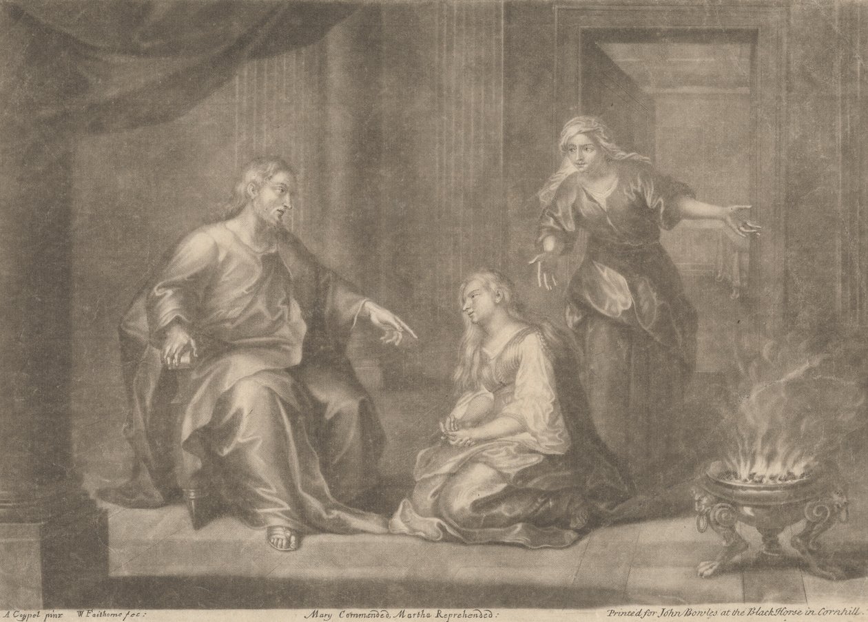 Maria geprezen, Martha berispt door William Faithorne