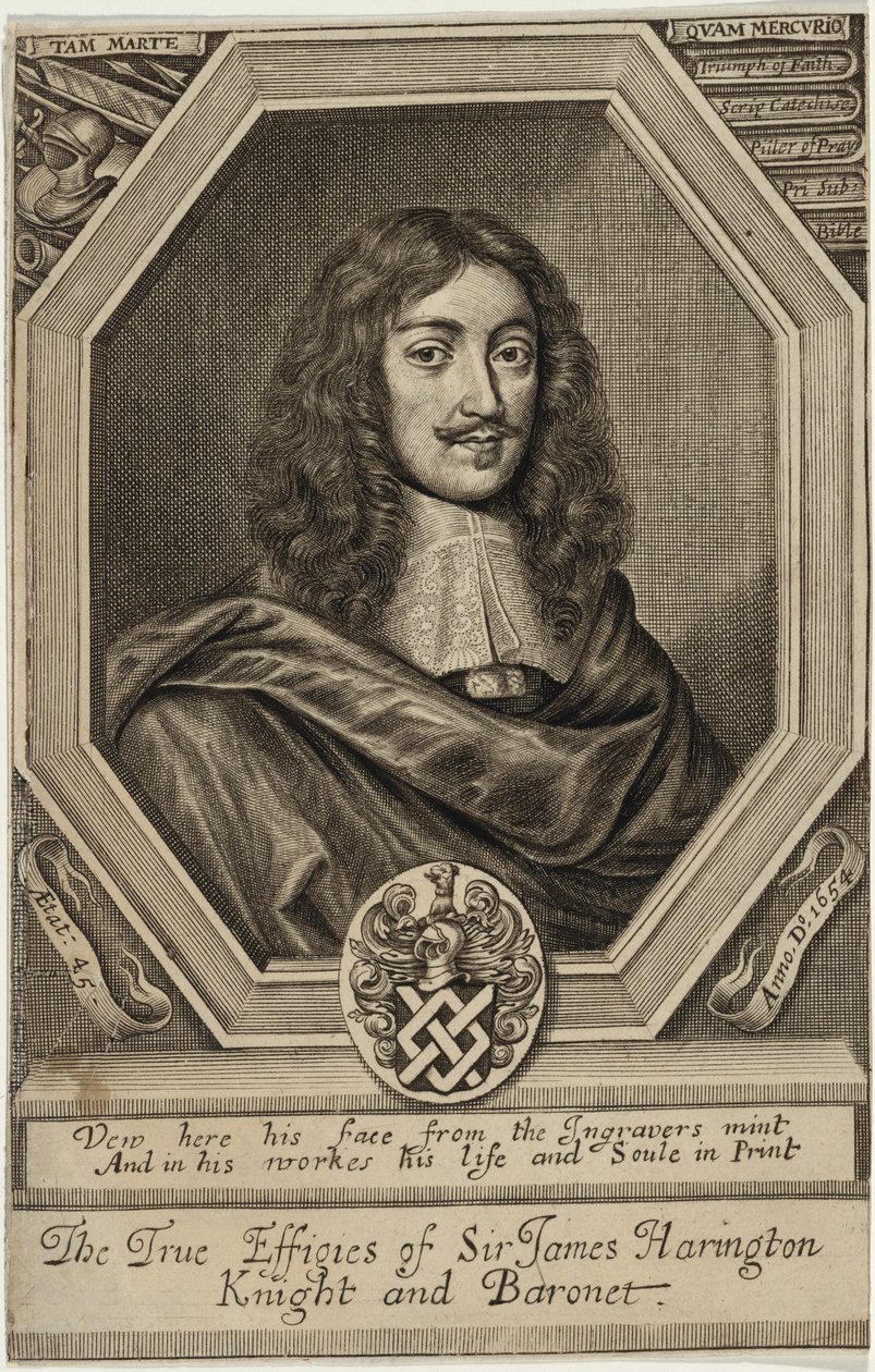 Sir James Harrington, baronet door William Faithorne