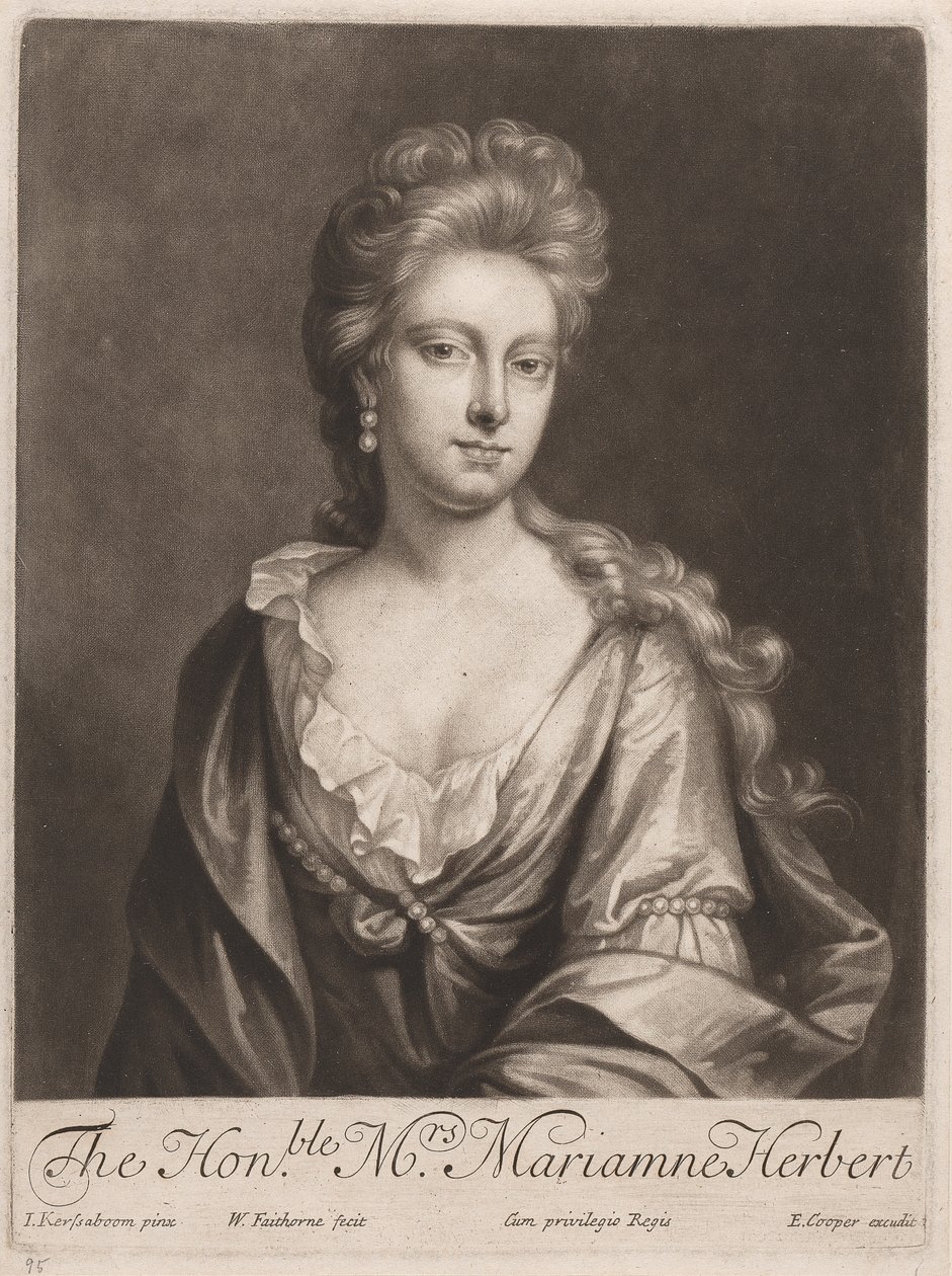 De Eerbare Mevrouw Marianne Herbert door William Faithorne