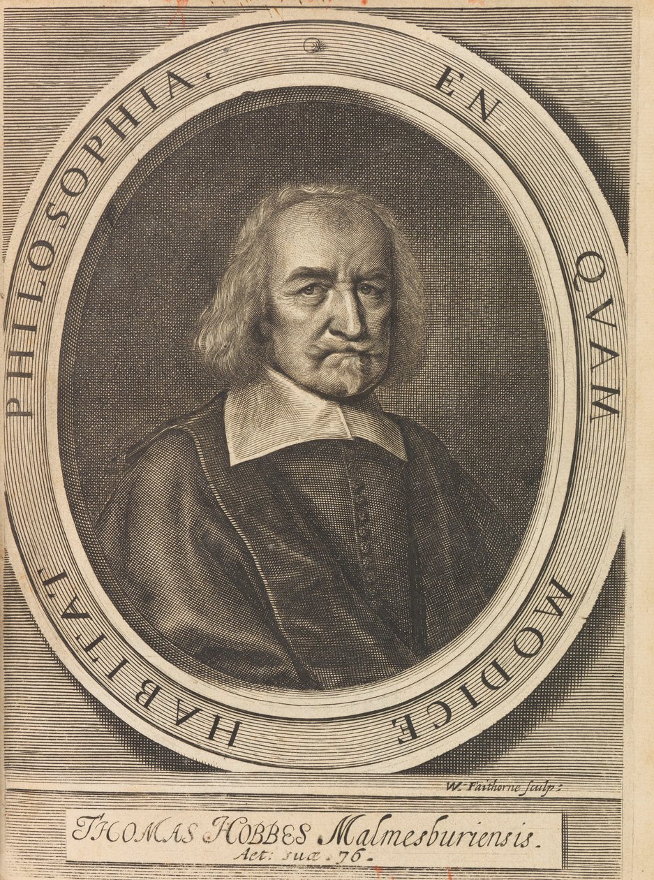 Portret van Thomas Hobbes door William Faithorne the Elder