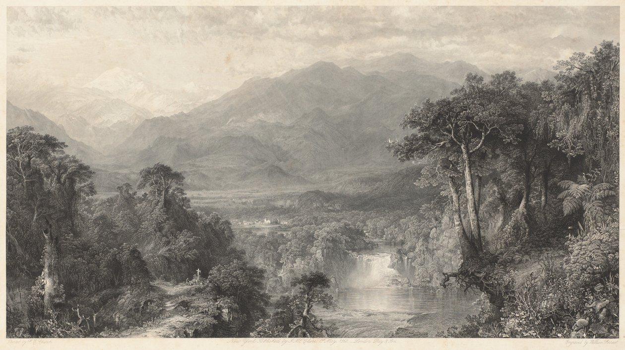 Het Hart van de Andes door William Forrest, after Frederic Edwin Church