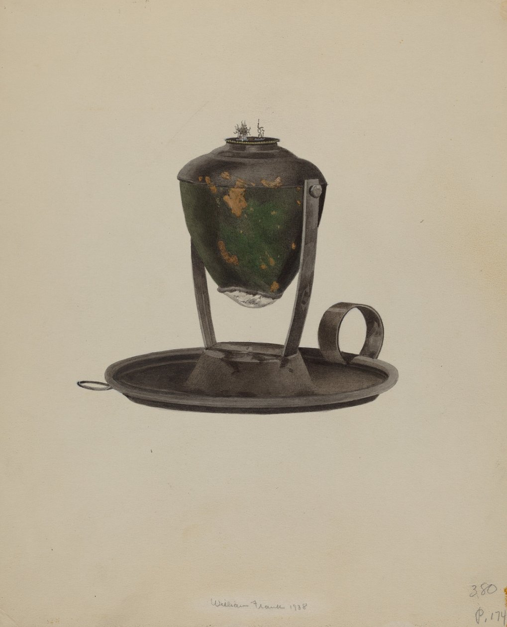 Walvislamp, 1938 door William Frank