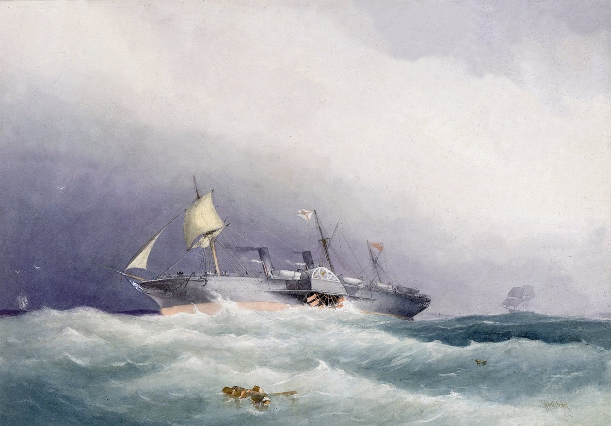 Het stoomschip 