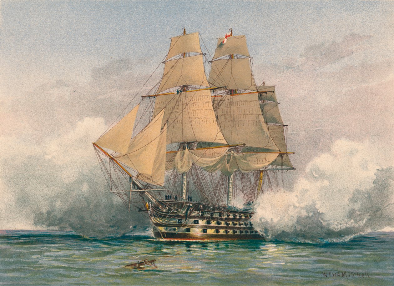 De Victory, gelanceerd 1765 door William Frederick Mitchell
