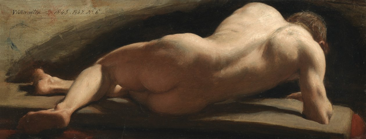 Mannelijke Naakt, 1843 door William Frederick Witherington