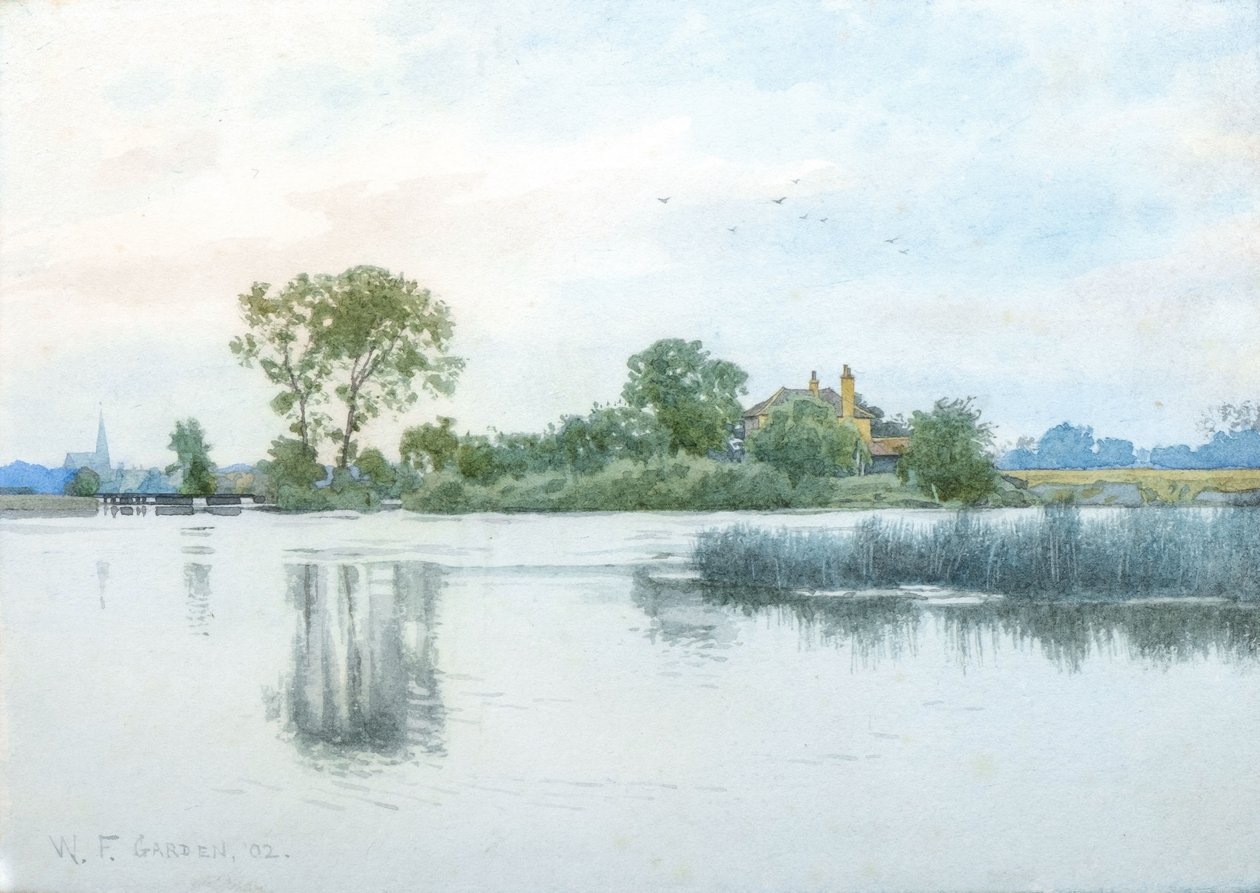 Over de Ouse naar Hemingford Abbots door William Garden Fraser
