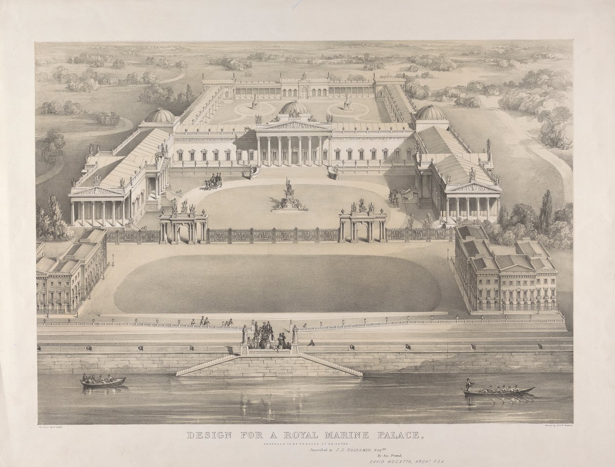 Brighton, Ontwerp voor een Koninklijk Marien Paleis Voorgesteld om te Worden Gebouwd door William Gauci