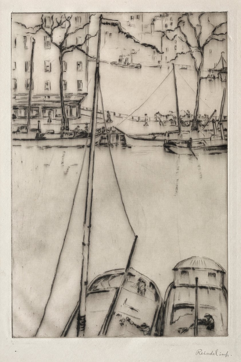 Uitzicht in Rotterdam door William George Reindel