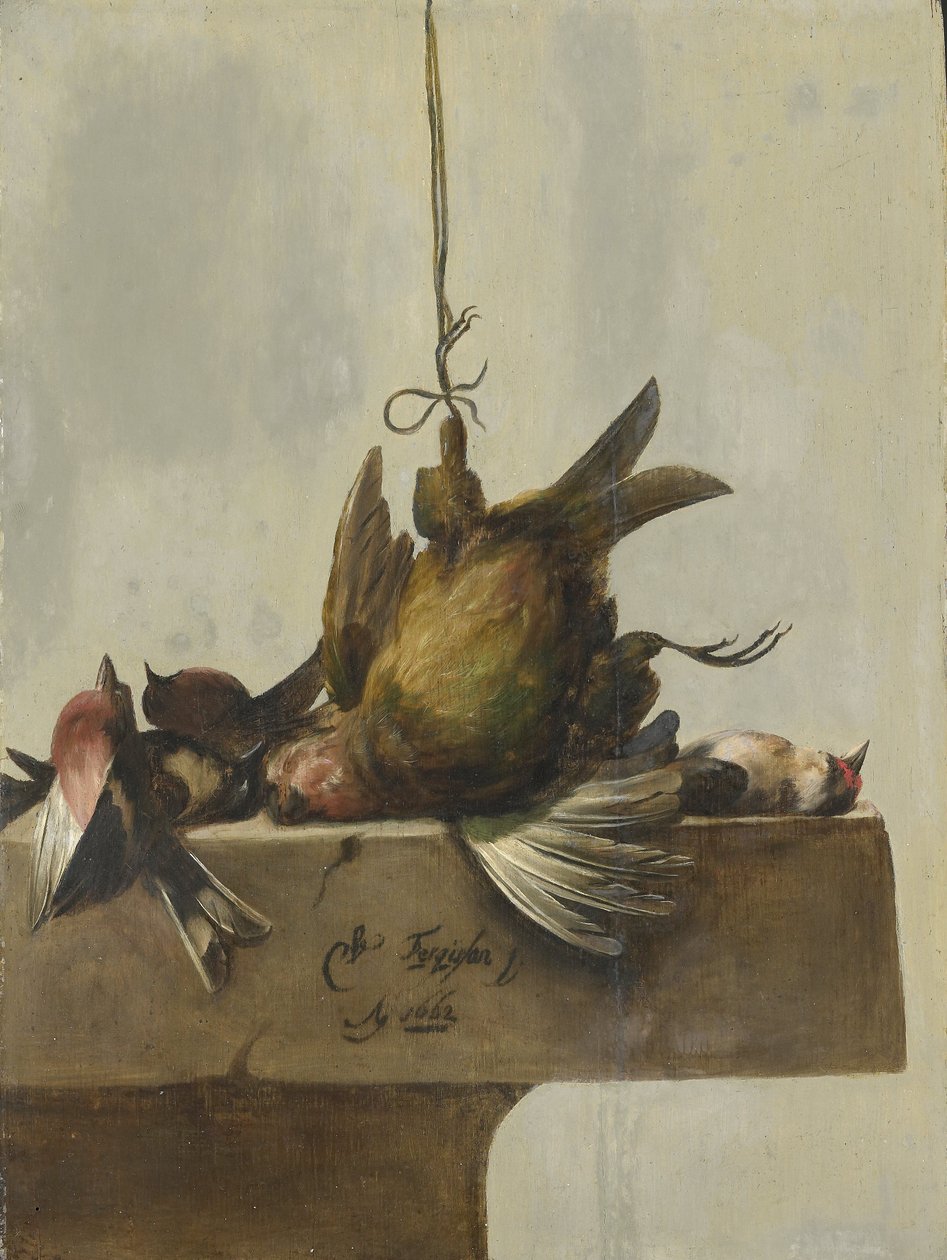 Stilleven met vogels door William Gowe Ferguson
