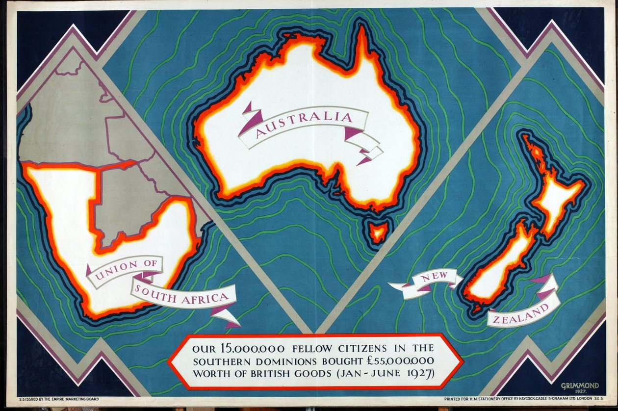Unie van Zuid-Afrika, Australië, Nieuw-Zeeland, uit de serie 