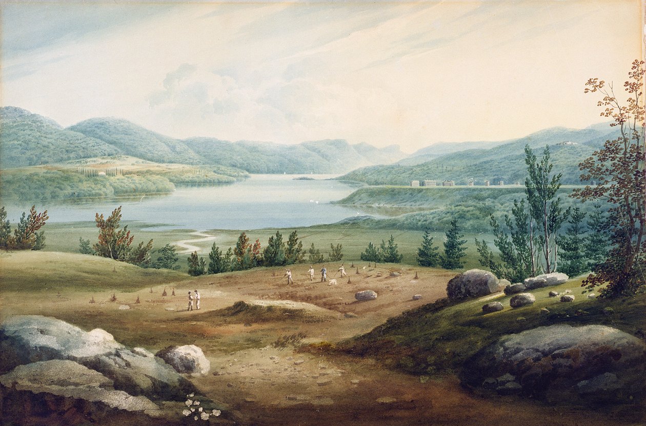 Hudson River bij West Point, New York, 1820 door William Guy Wall