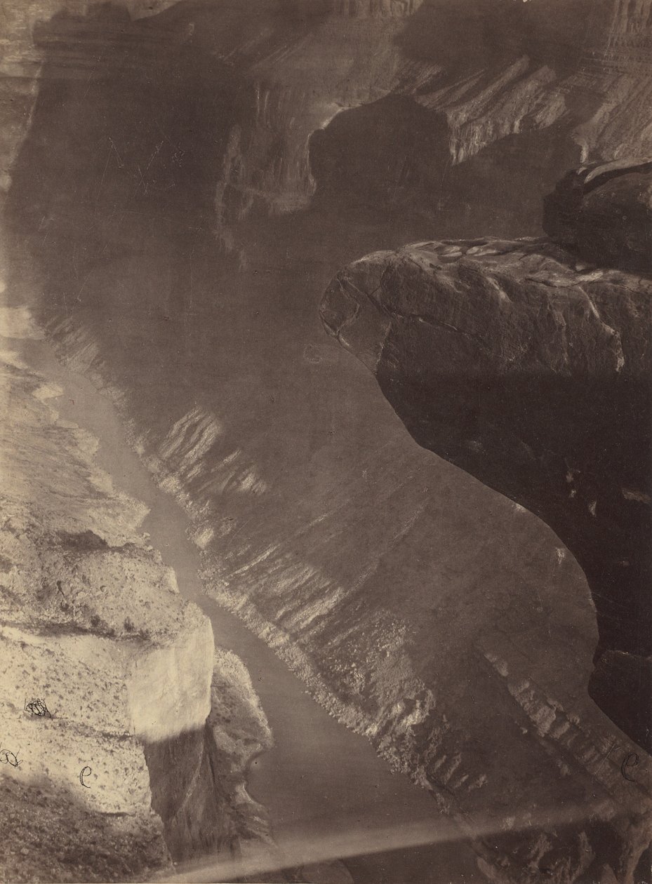 Kijkend naar het zuiden in de Grand Canyon, Colorado River, Sheavwitz Crossing door William H. Bell