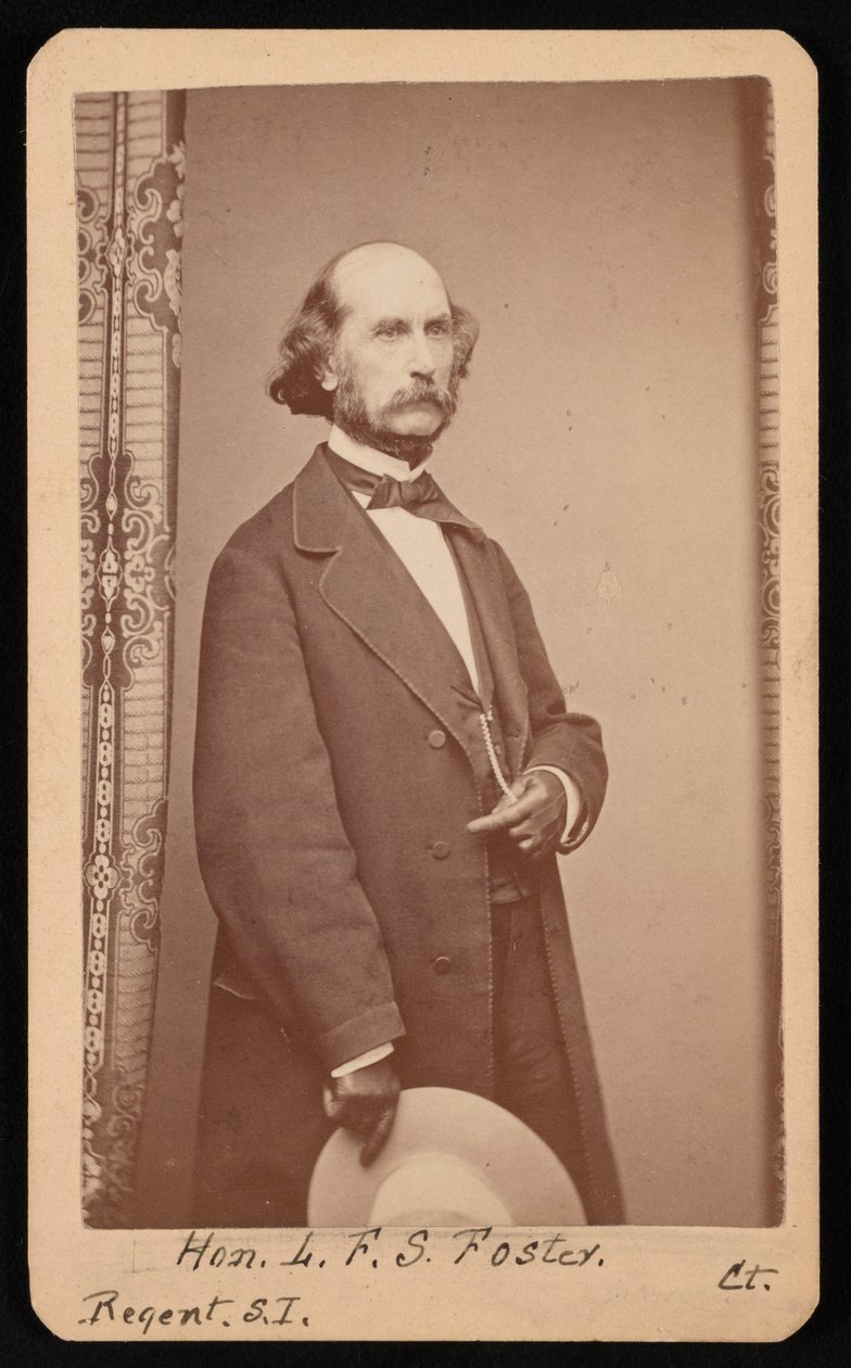 Portret van LaFayette Sabine Foster 1806-1880, tussen 1871 en 1880 door William H Jennings