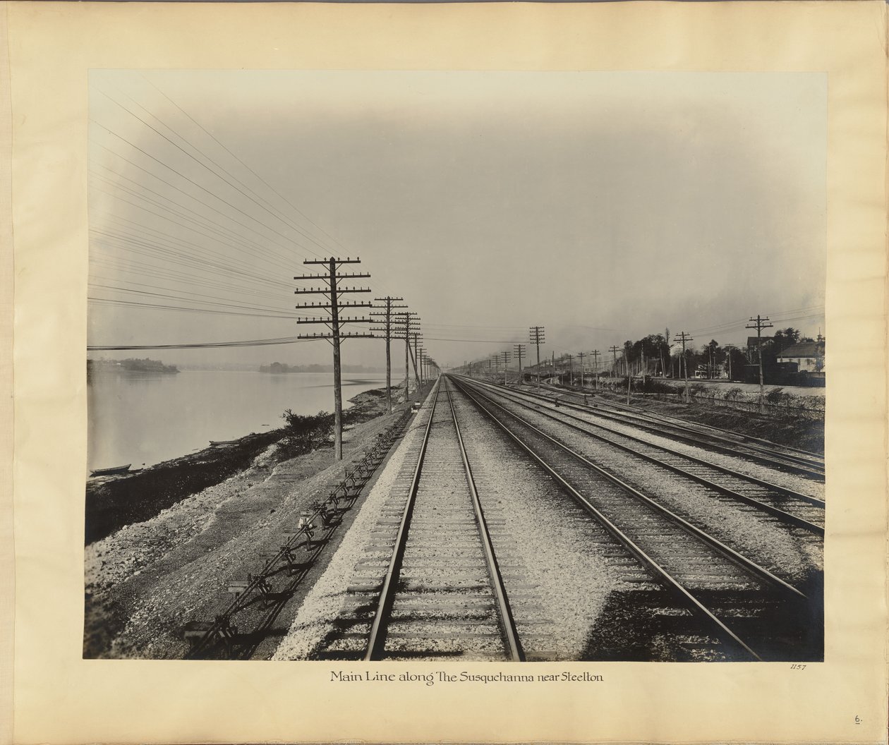 Hoofdlijn langs de Susquehanna bij Steelton door William H. Rau