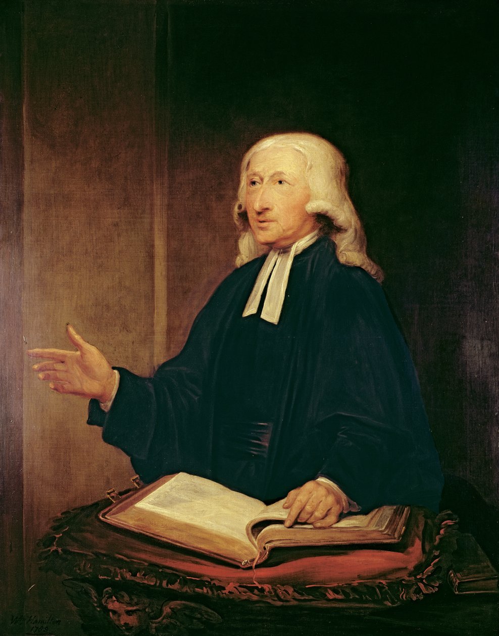 Portret van John Wesley (1703-1791) 1788 door William Hamilton