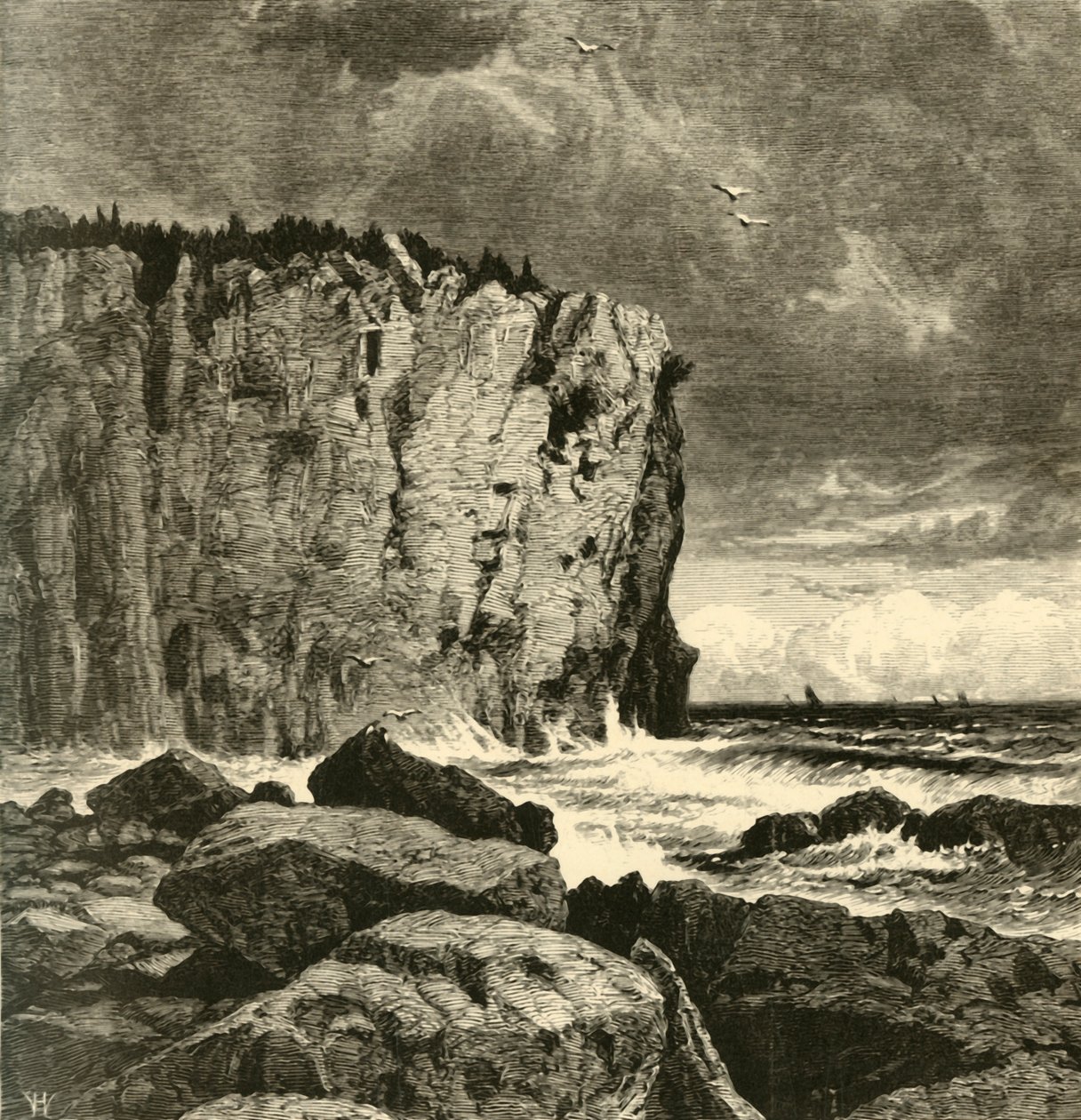 Klip bij Beaver Bay door William Hart