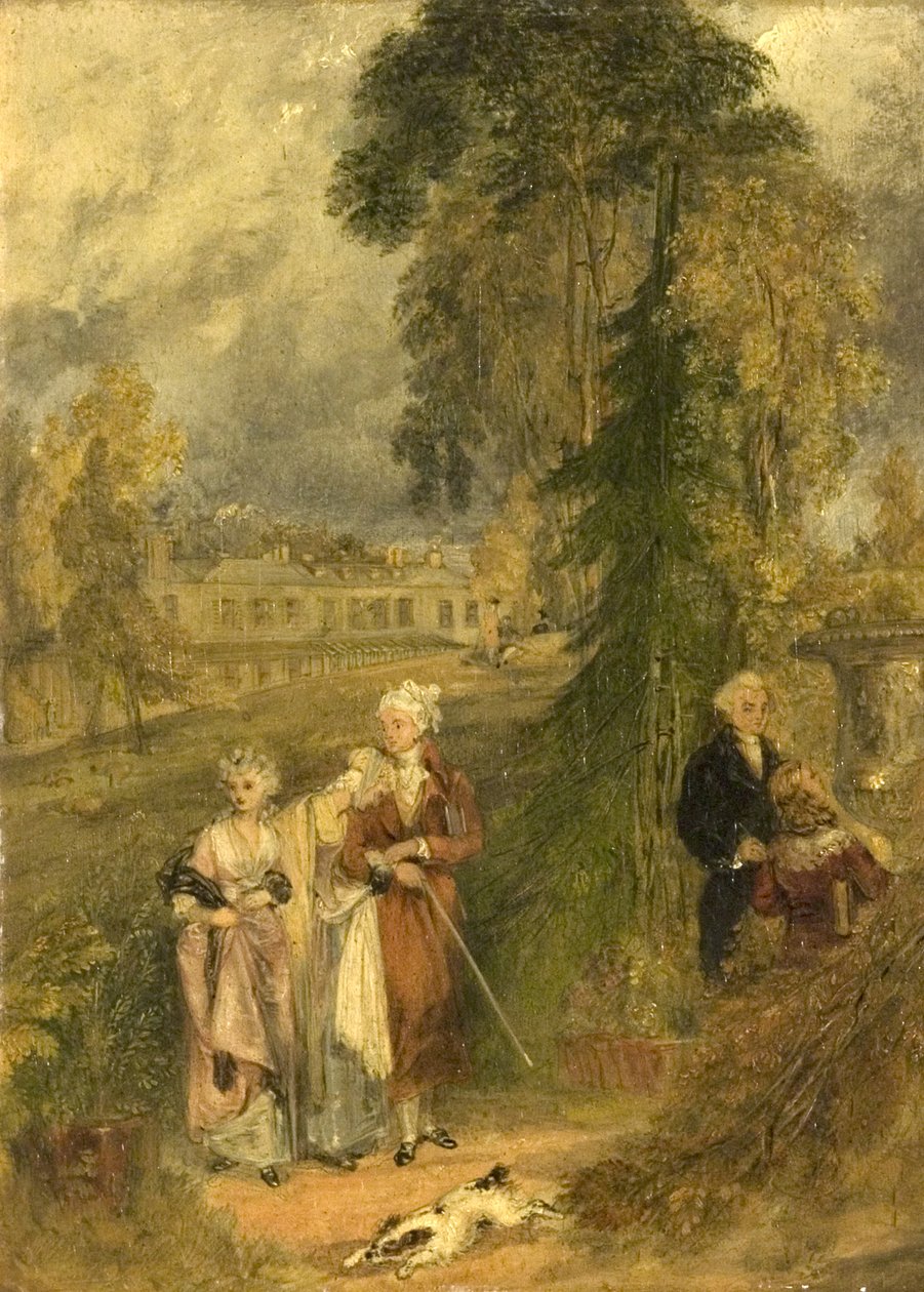 De residentie van Hayley, Eartham, Sussex door William Harvey