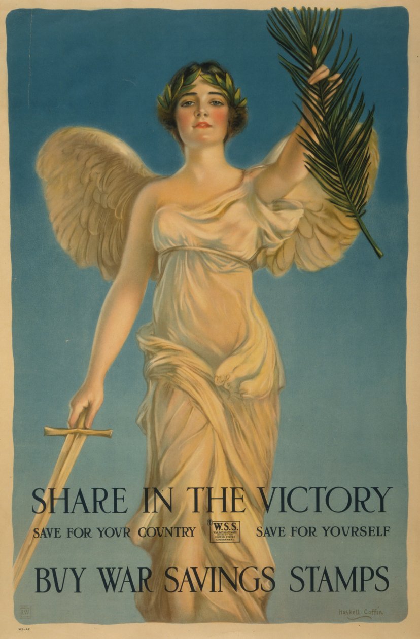 Deel in de Overwinning, Koop Oorlogsspaarzegels, Eerste Wereldoorlog poster, 1918 door William Haskell Coffin